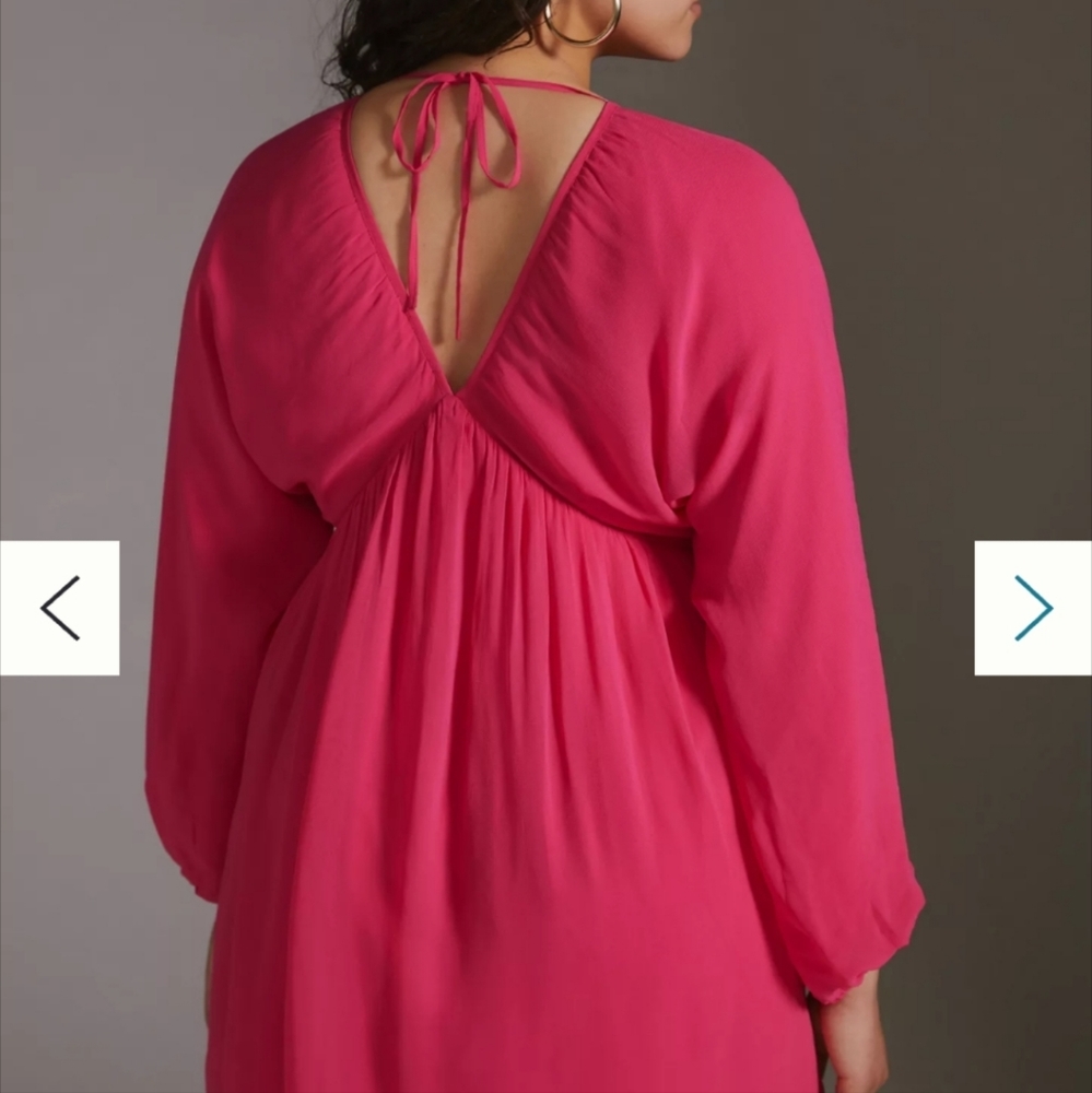 Anthropologie pink mimi dress